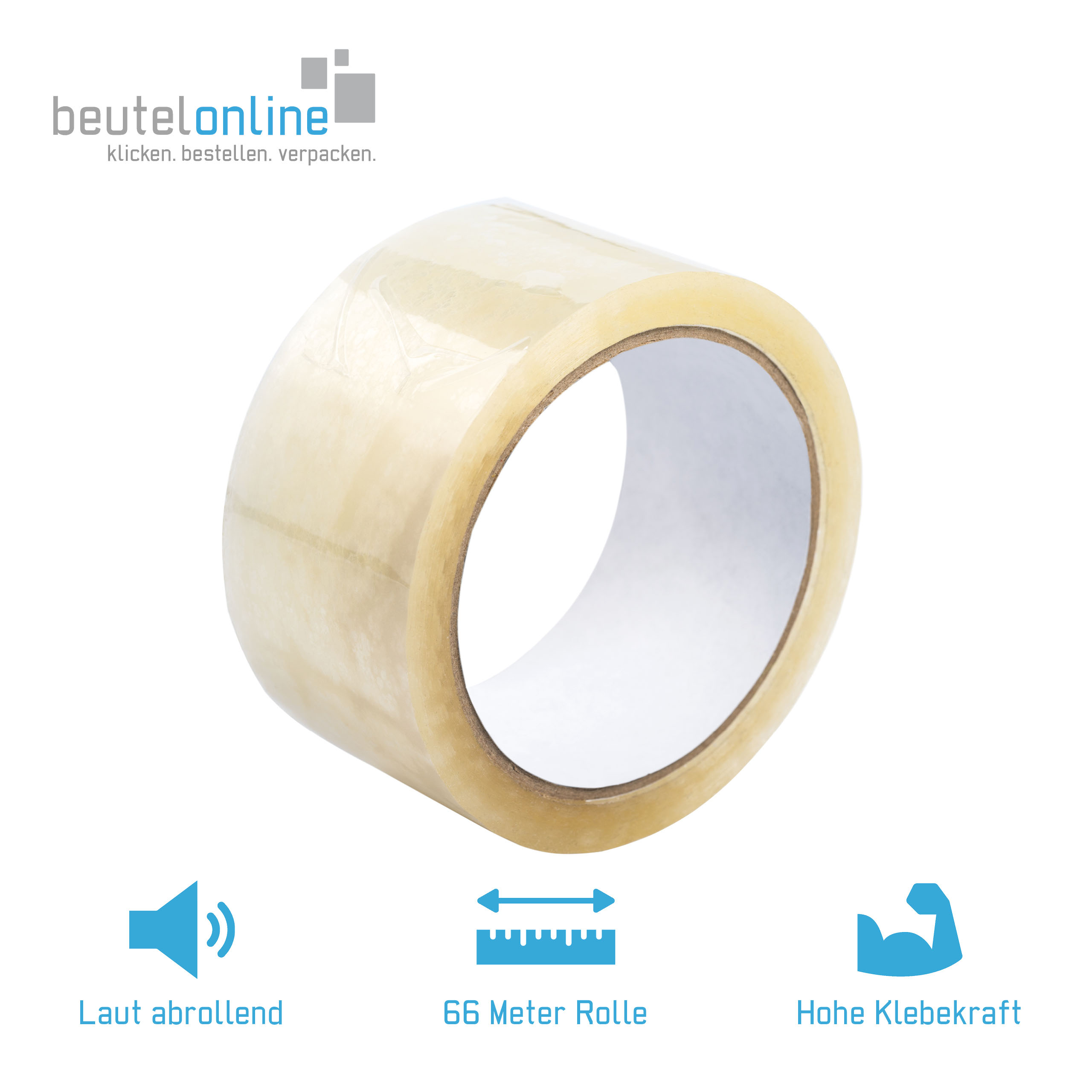 PP-Packband STANDARD" 50 mm x 66 m, 25 µ, transparent"
